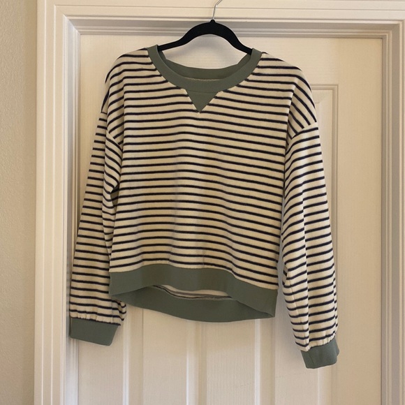 Madewell Sweaters - Madewell - MWL - crew neck Sweatshirt - velour material